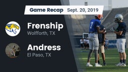 Recap: Frenship  vs. Andress  2019