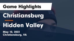 Christiansburg  vs Hidden Valley  Game Highlights - May 10, 2022