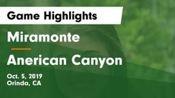 Miramonte  vs Anerican Canyon Game Highlights - Oct. 5, 2019