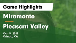 Miramonte  vs Pleasant Valley Game Highlights - Oct. 5, 2019