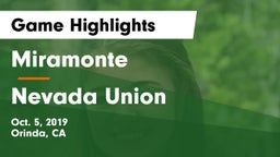 Miramonte  vs Nevada Union Game Highlights - Oct. 5, 2019