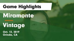 Miramonte  vs Vintage  Game Highlights - Oct. 12, 2019