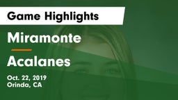Miramonte  vs Acalanes  Game Highlights - Oct. 22, 2019