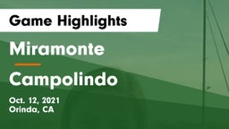 Miramonte  vs Campolindo Game Highlights - Oct. 12, 2021