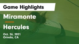 Miramonte  vs Hercules Game Highlights - Oct. 26, 2021