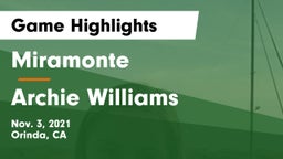 Miramonte  vs Archie Williams Game Highlights - Nov. 3, 2021