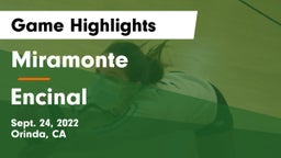 Miramonte  vs Encinal Game Highlights - Sept. 24, 2022