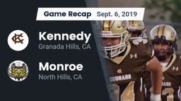 Recap: Kennedy  vs. Monroe  2019