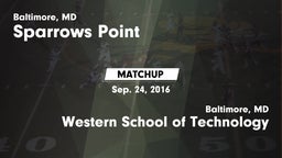 Matchup: Sparrows Point vs. Western School of Technology 2016