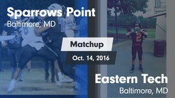 Matchup: Sparrows Point vs. Eastern Tech  2016