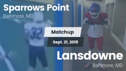 Matchup: Sparrows Point vs. Lansdowne  2018