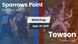 Matchup: Sparrows Point vs. Towson  2018