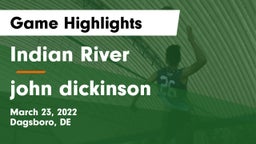 Indian River  vs john dickinson Game Highlights - March 23, 2022