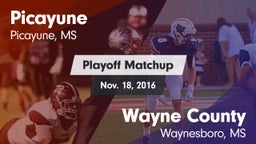 Matchup: Picayune vs. Wayne County  2016