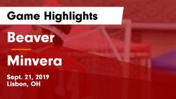 Beaver  vs Minvera Game Highlights - Sept. 21, 2019