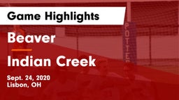 Beaver  vs Indian Creek  Game Highlights - Sept. 24, 2020