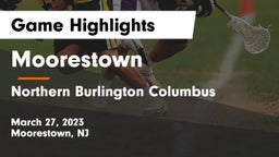 Moorestown  vs Northern Burlington Columbus Game Highlights - March 27, 2023