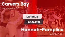 Matchup: Carvers Bay vs. Hannah-Pamplico  2020
