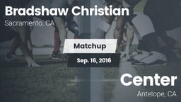 Matchup: Bradshaw Christian vs. Center  2016