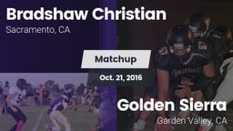 Matchup: Bradshaw Christian vs. Golden Sierra  2016