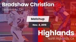 Matchup: Bradshaw Christian vs. Highlands  2016