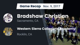 Recap: Bradshaw Christian  vs. Western Sierra Collegiate Academy 2017