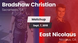 Matchup: Bradshaw Christian vs. East Nicolaus  2018