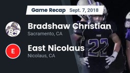 Recap: Bradshaw Christian  vs. East Nicolaus  2018