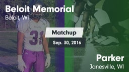 Matchup: Beloit Memorial vs. Parker  2016