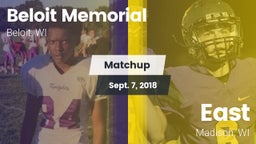 Matchup: Beloit Memorial vs. East  2018