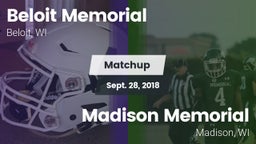 Matchup: Beloit Memorial vs. Madison Memorial  2018