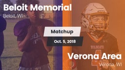 Matchup: Beloit Memorial vs. Verona Area  2018