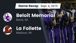 Recap: Beloit Memorial  vs. La Follette  2019
