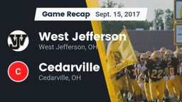 Recap: West Jefferson  vs. Cedarville  2017