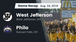 Recap: West Jefferson  vs. Philo  2018