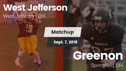 Matchup: West Jefferson vs. Greenon  2018