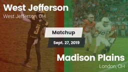 Matchup: West Jefferson vs. Madison Plains  2019