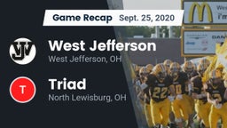 Recap: West Jefferson  vs. Triad  2020