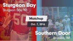 Matchup: Sturgeon Bay High vs. Southern Door  2016