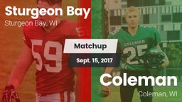 Matchup: Sturgeon Bay High vs. Coleman  2017
