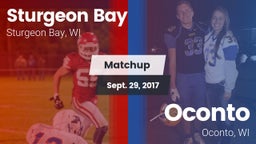Matchup: Sturgeon Bay High vs. Oconto  2017