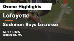 Lafayette  vs Seckman Boys Lacrosse Game Highlights - April 11, 2022