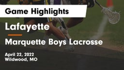 Lafayette  vs Marquette Boys Lacrosse Game Highlights - April 22, 2022