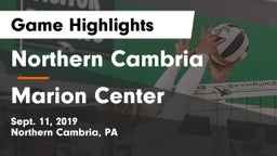 Northern Cambria  vs Marion Center Game Highlights - Sept. 11, 2019
