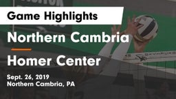 Northern Cambria  vs Homer Center Game Highlights - Sept. 26, 2019