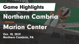 Northern Cambria  vs Marion Center Game Highlights - Oct. 10, 2019