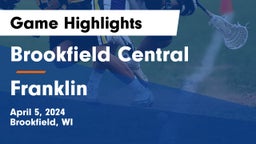 Brookfield Central  vs Franklin  Game Highlights - April 5, 2024