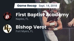 Recap: First Baptist Academy  vs. Bishop Verot  2018