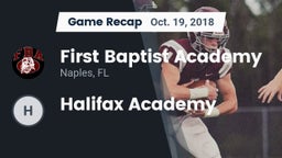 Recap: First Baptist Academy  vs. Halifax Academy 2018