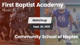 Matchup: First Baptist Academ vs. Community School of Naples 2019